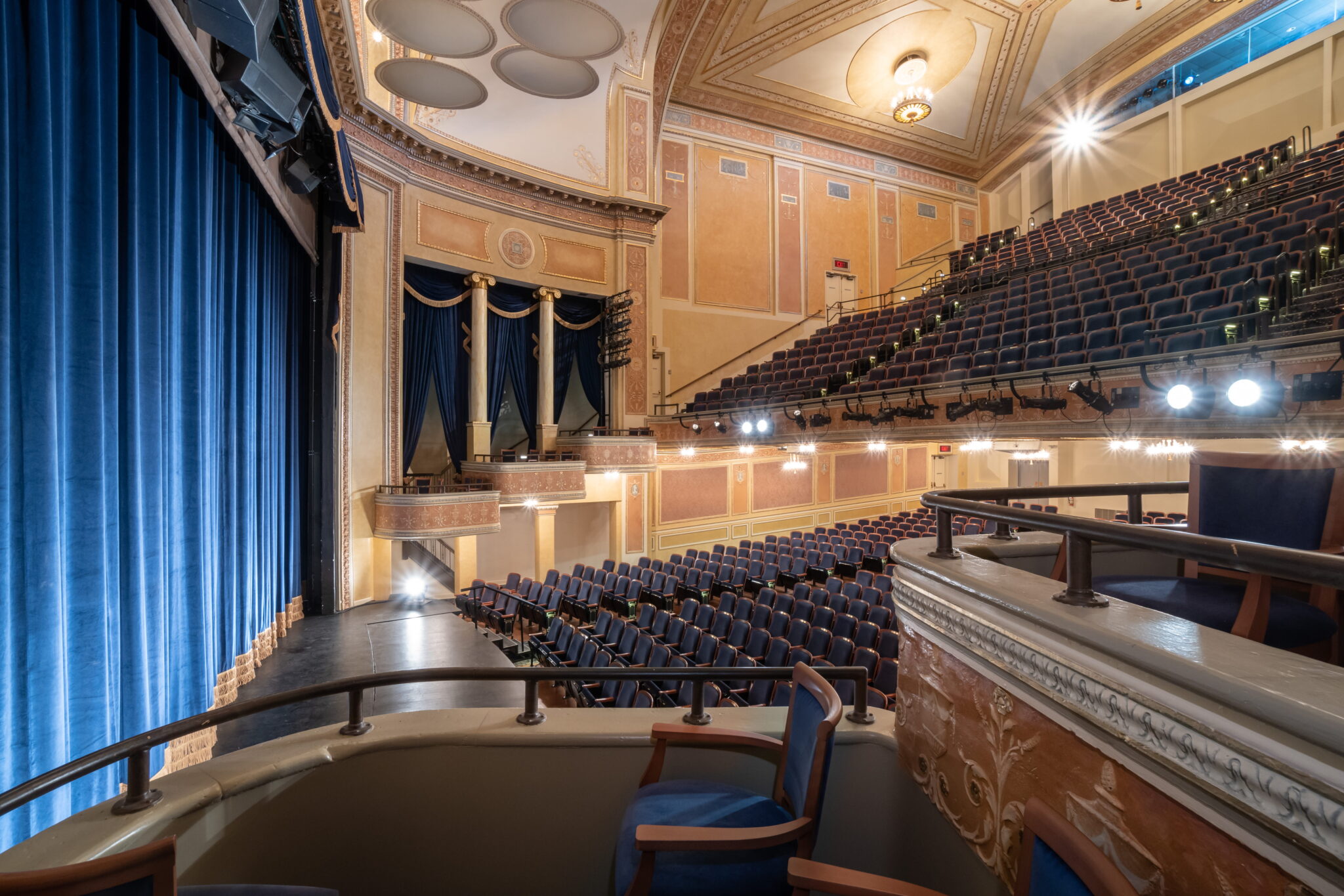 Seats in the theater from the right